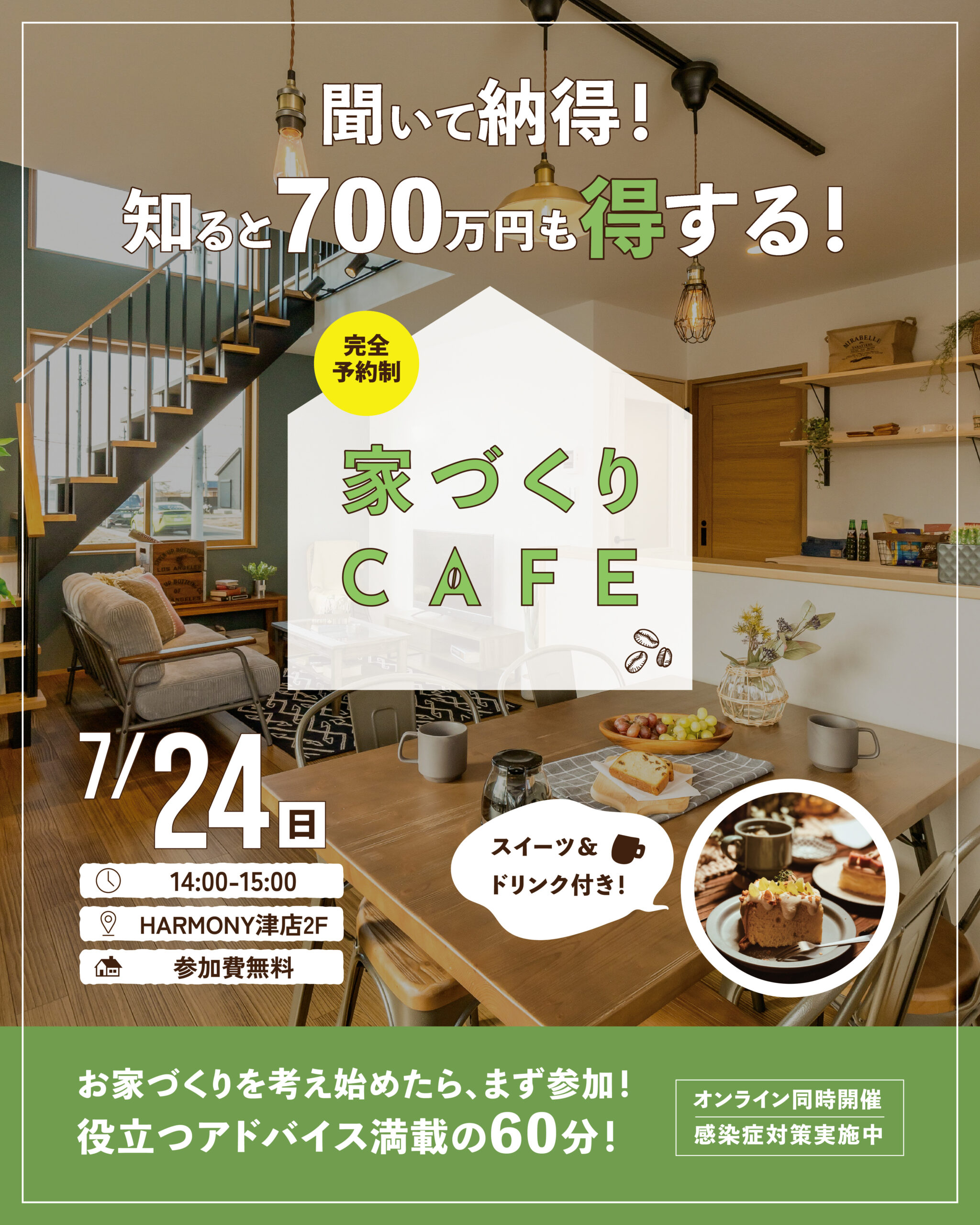 聞いて納得！知ると700万円も得する！家づくりCAFE