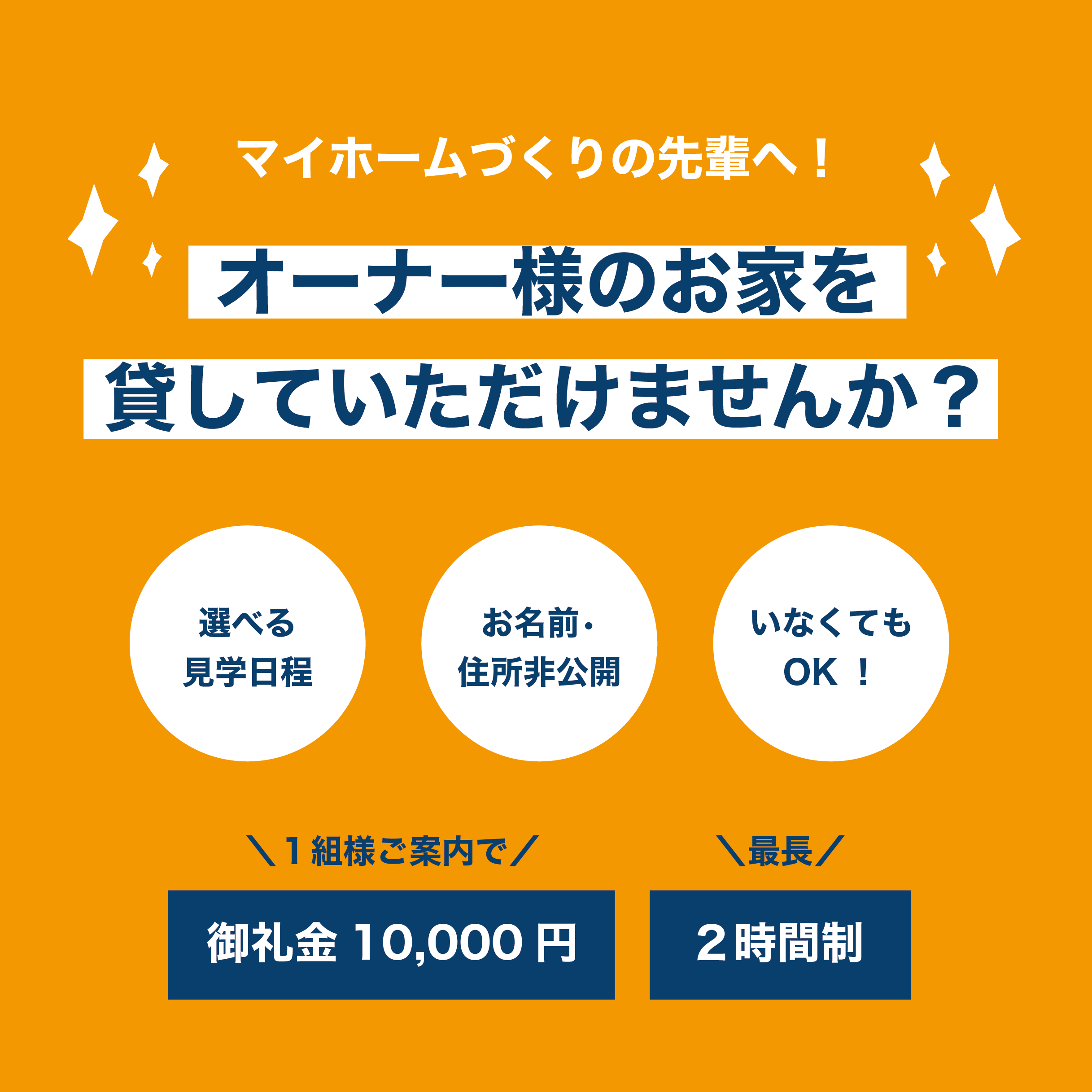 【エントリー受付中！】オーナー様のお家を貸していただけませんか？