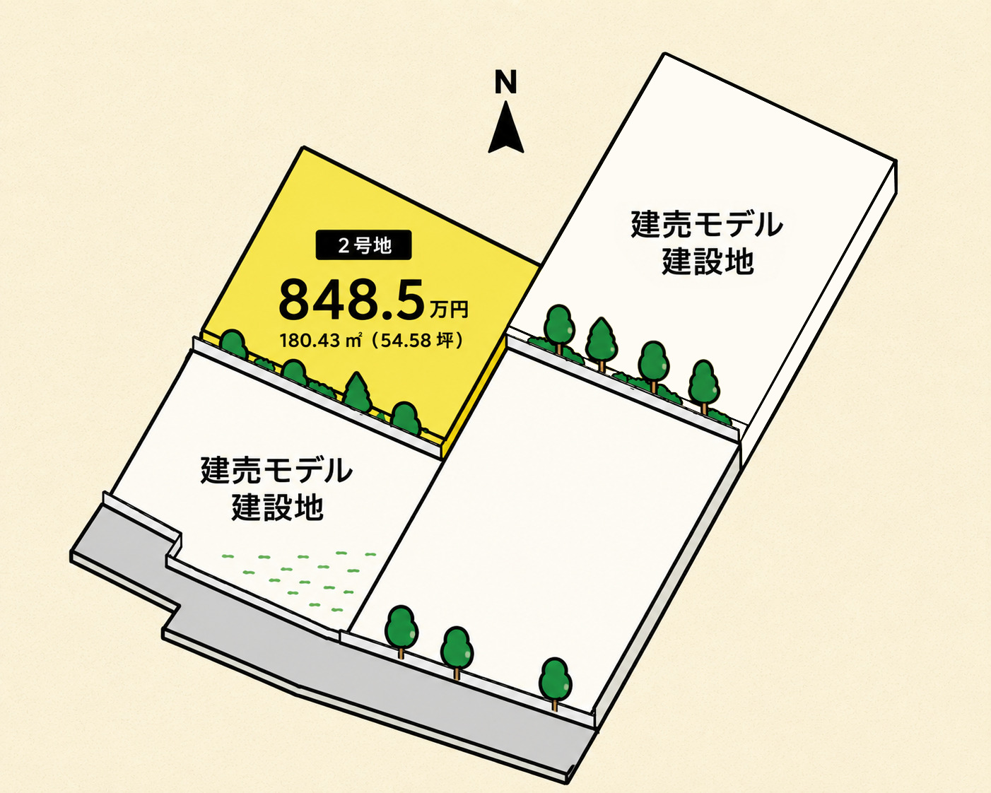 【残り1区画】分譲地 伊勢市小俣町（宮川駅）54.58坪