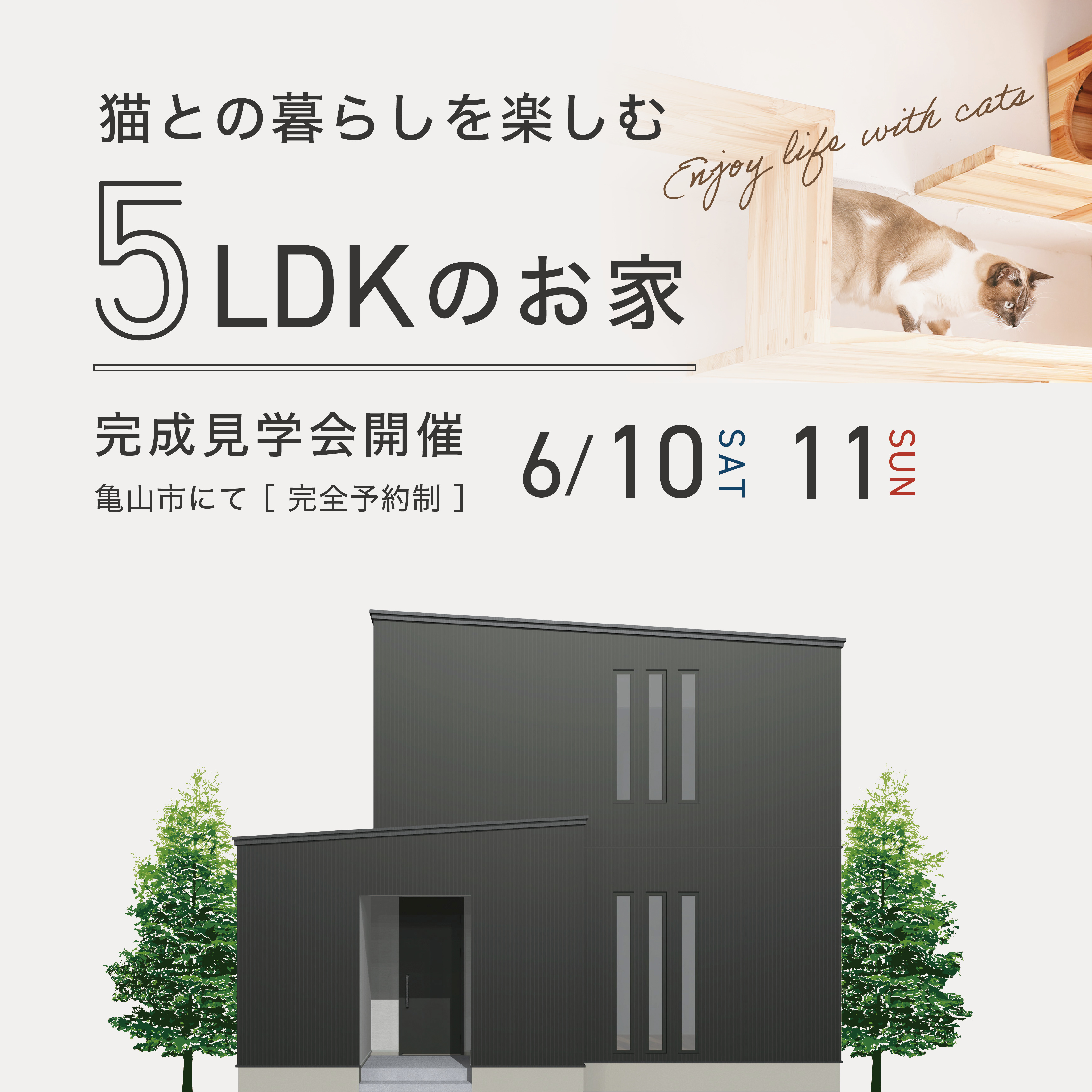 猫との暮らしを楽しむ5LDKのお家