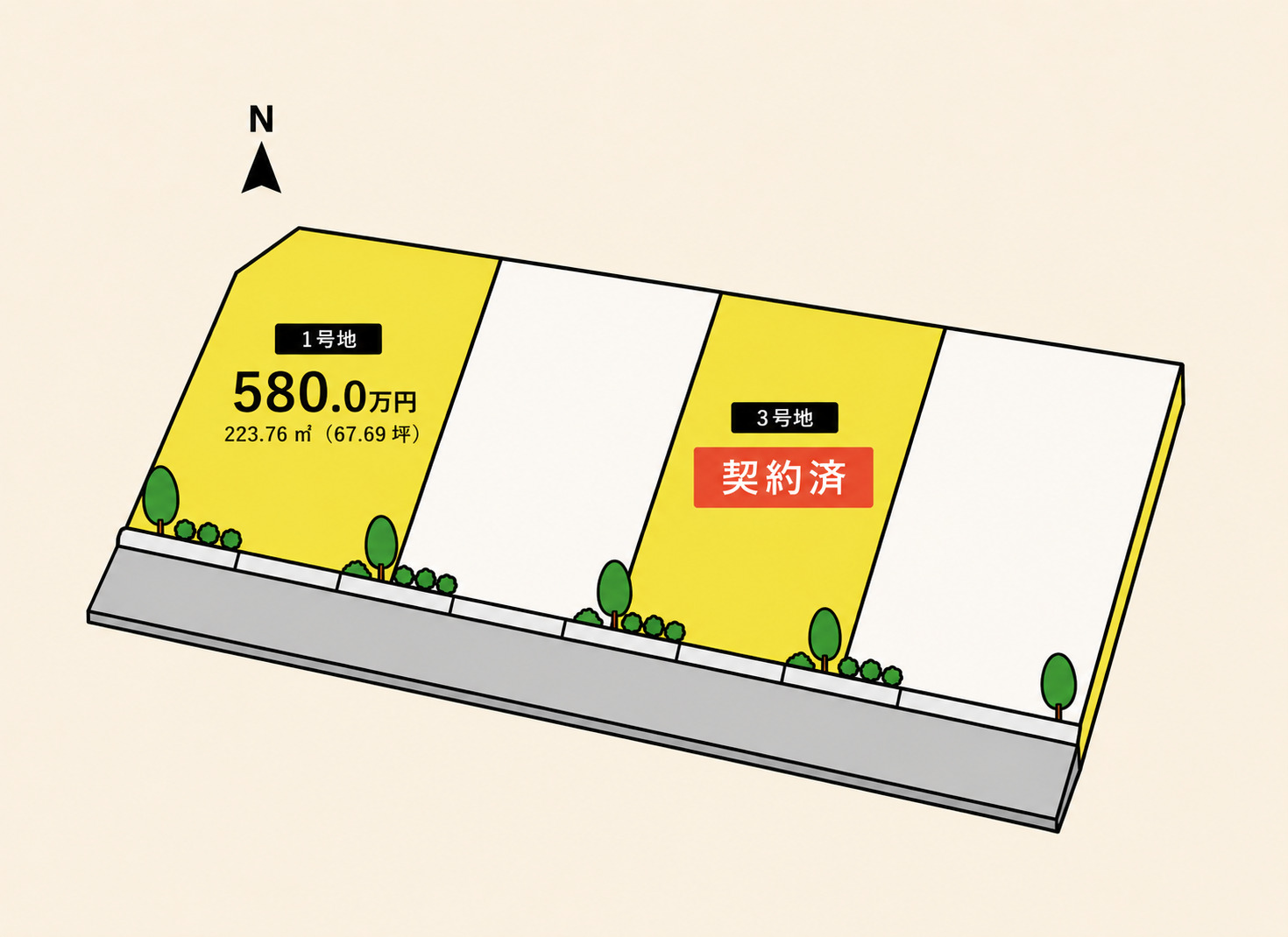 【残り1区画】分譲地（田丸駅）68.02坪
